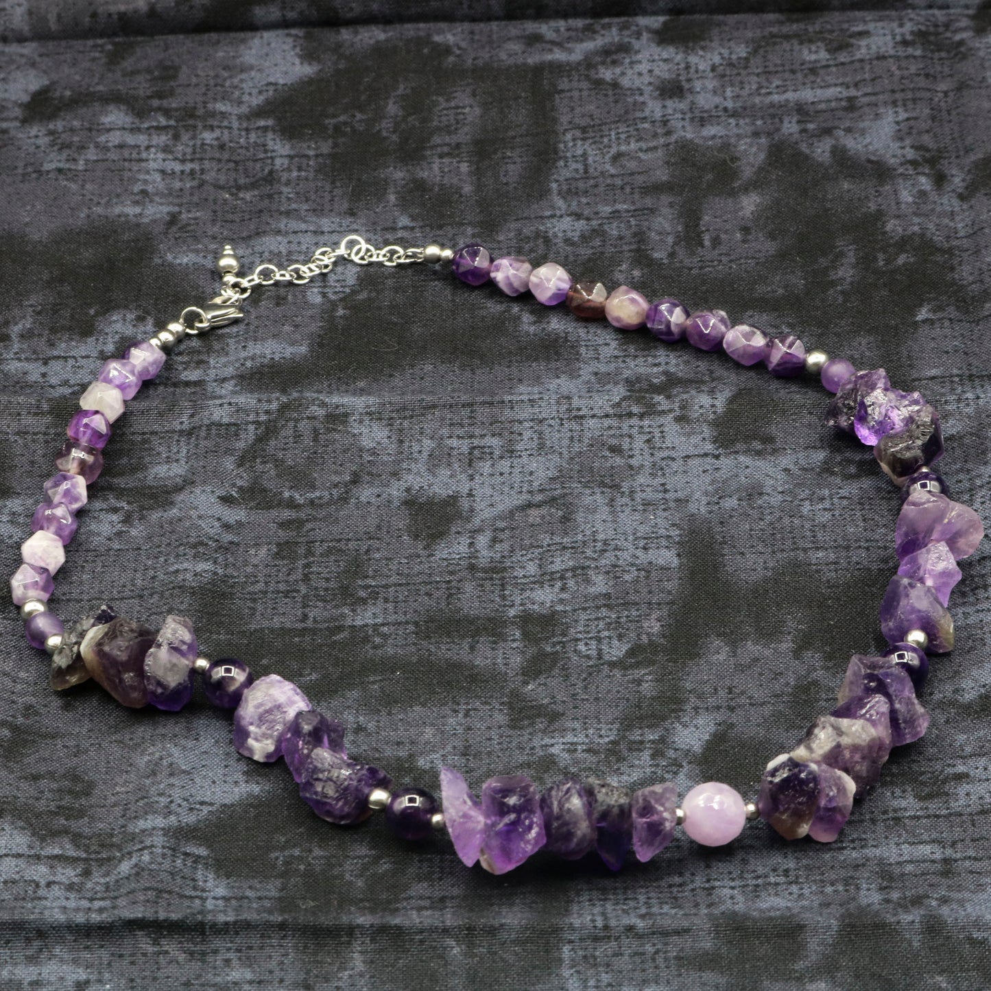 Amethyst Rough Raw Nugget Necklace