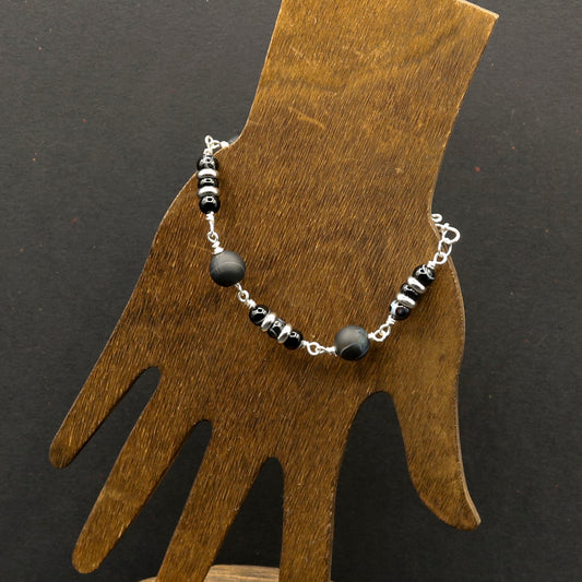 Black Sardonyx Link Bracelet