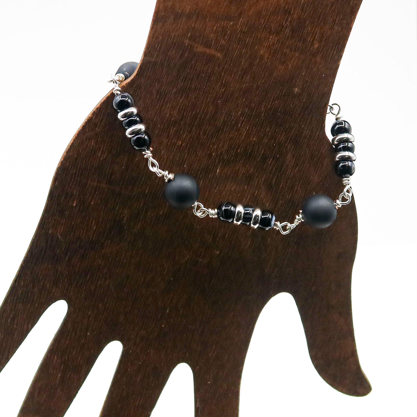 Black Sardonyx Link Bracelet