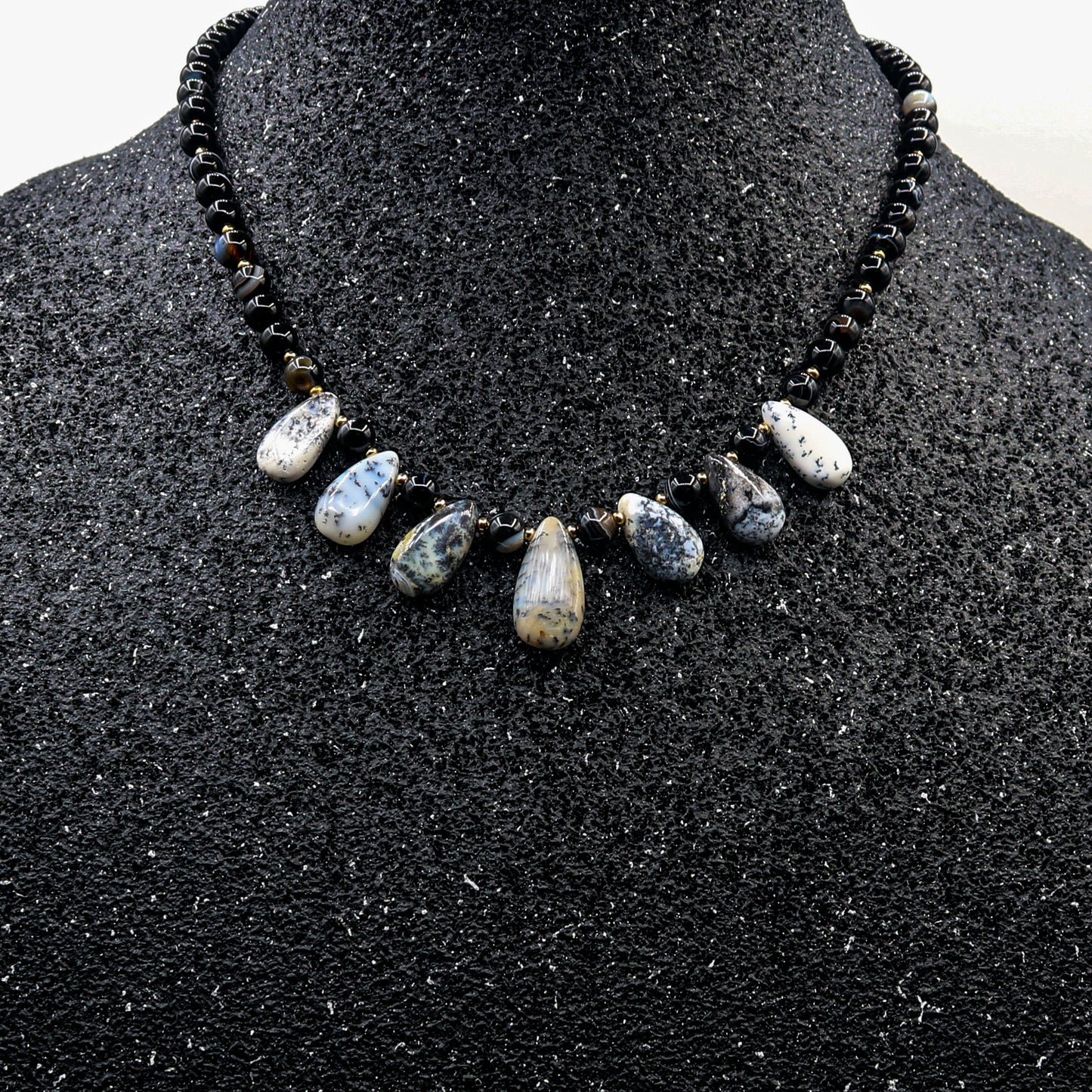 Sardonyx & Dendritic Opal Necklace