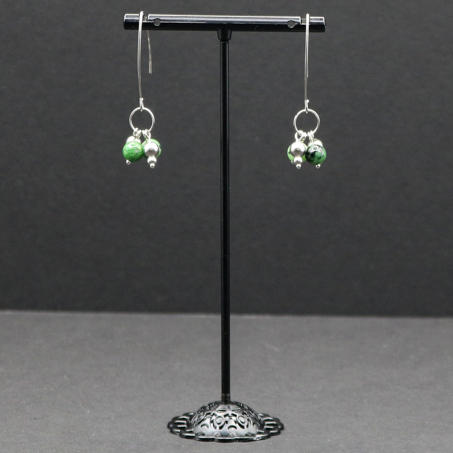 Ruby in Zoisite Marquise Earrings