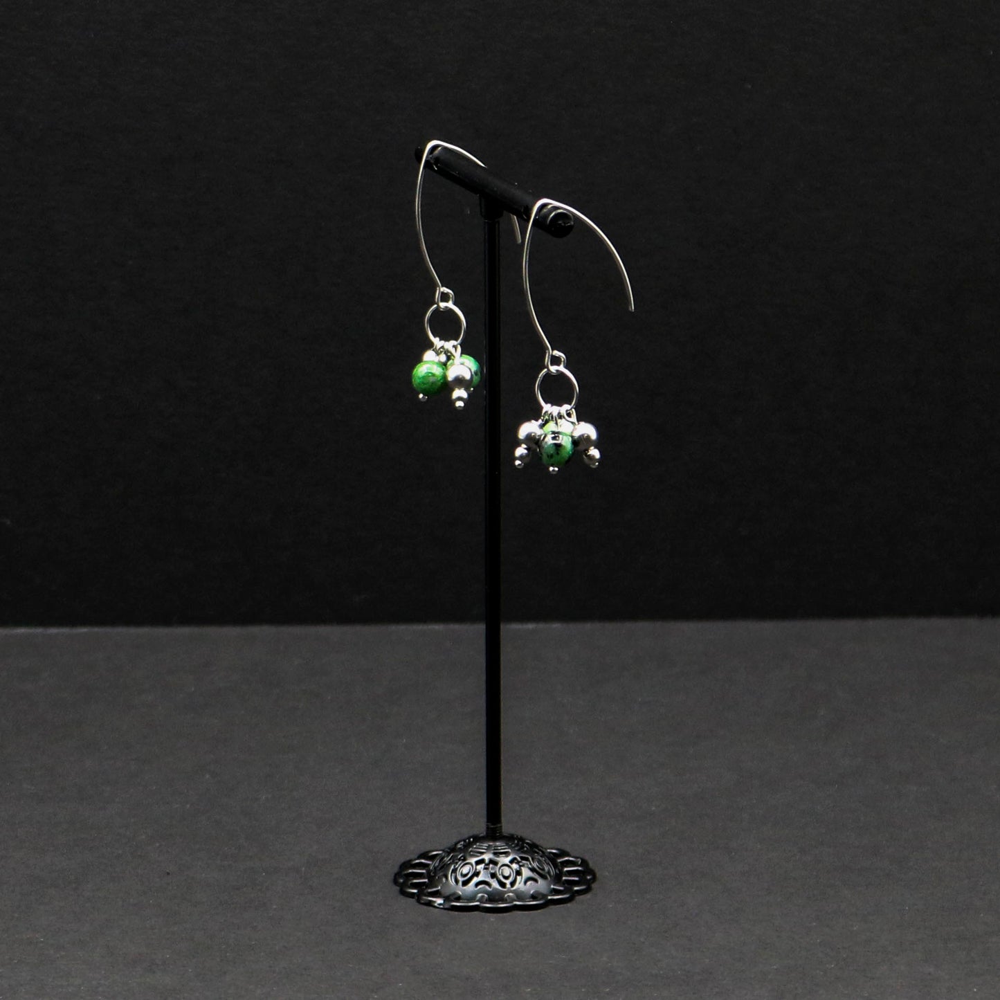 Ruby in Zoisite Marquise Earrings