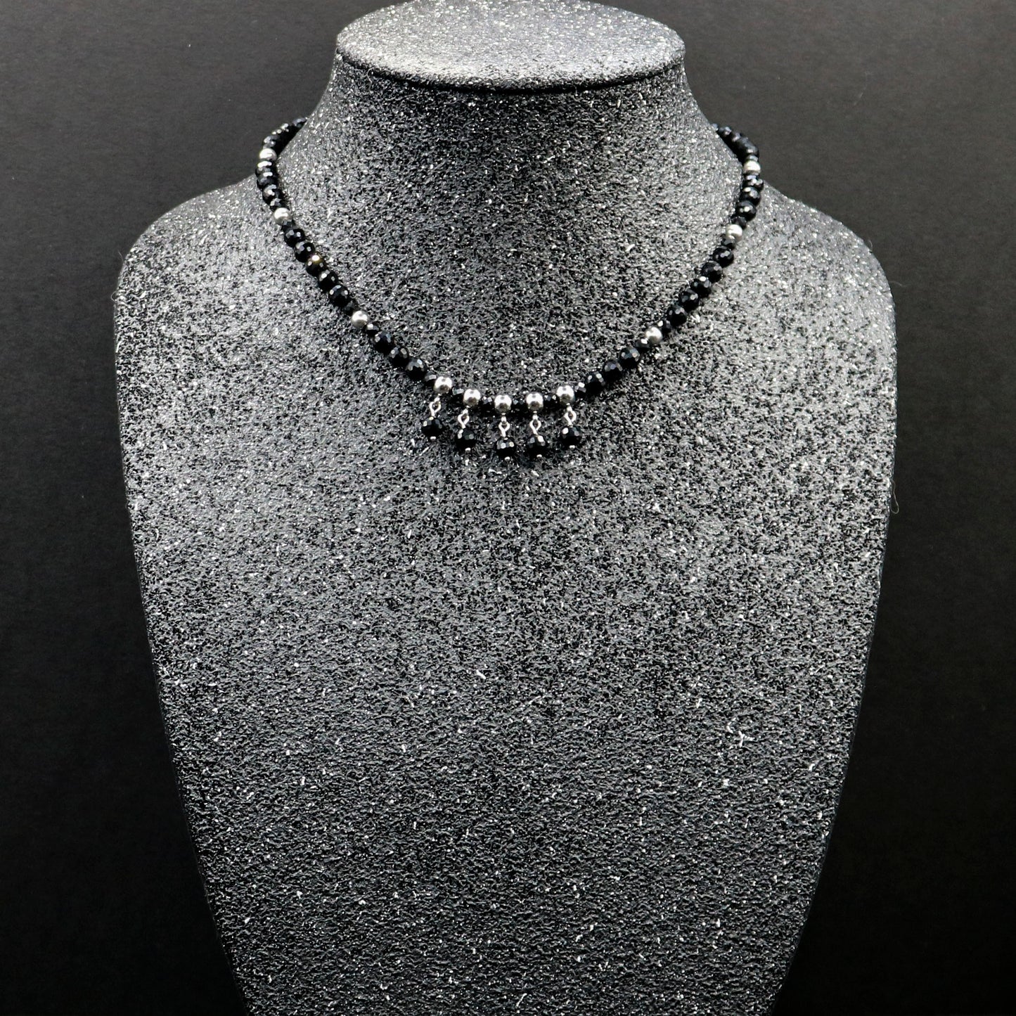 Black Onyx & Silver Necklace