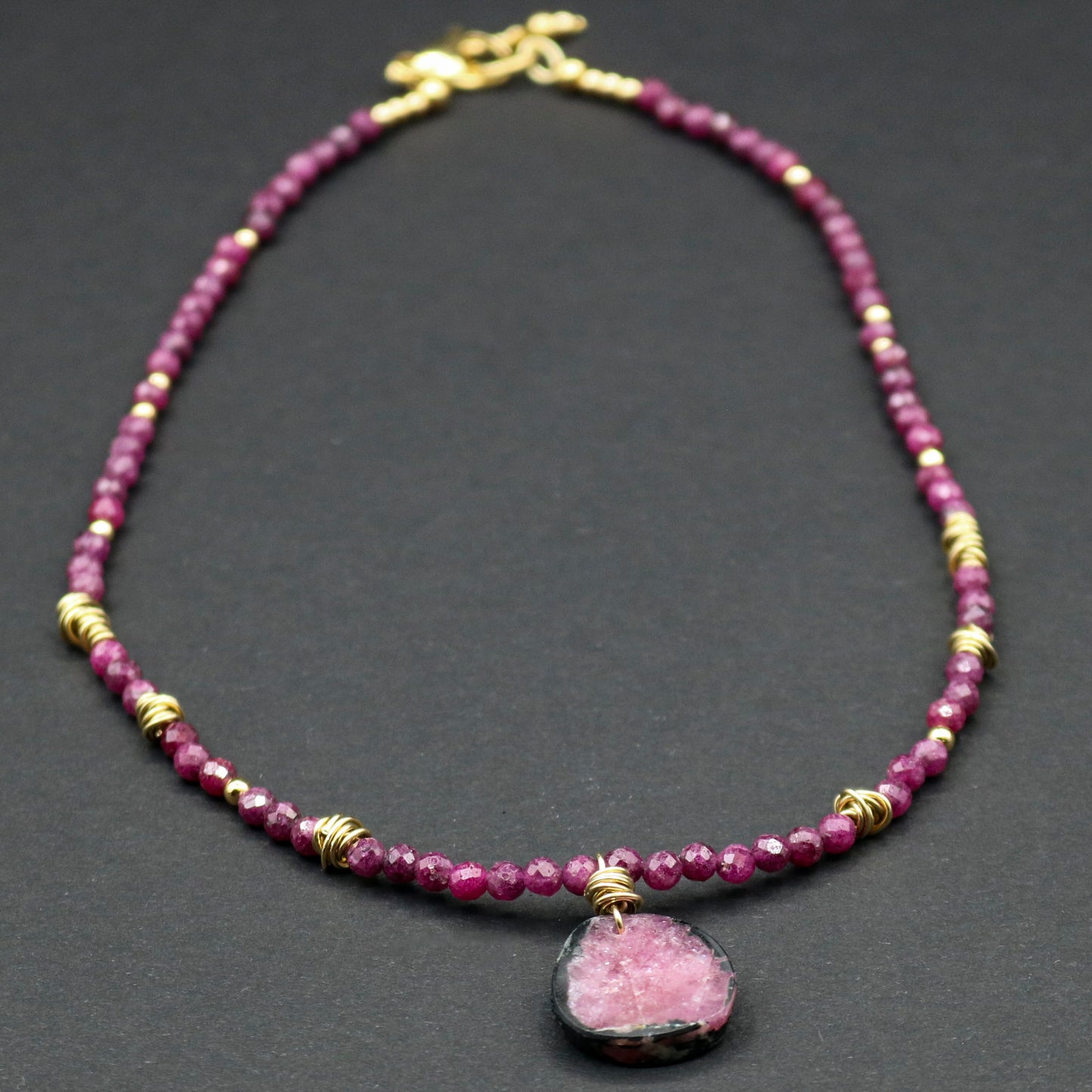 Ruby Coin Focal Necklace