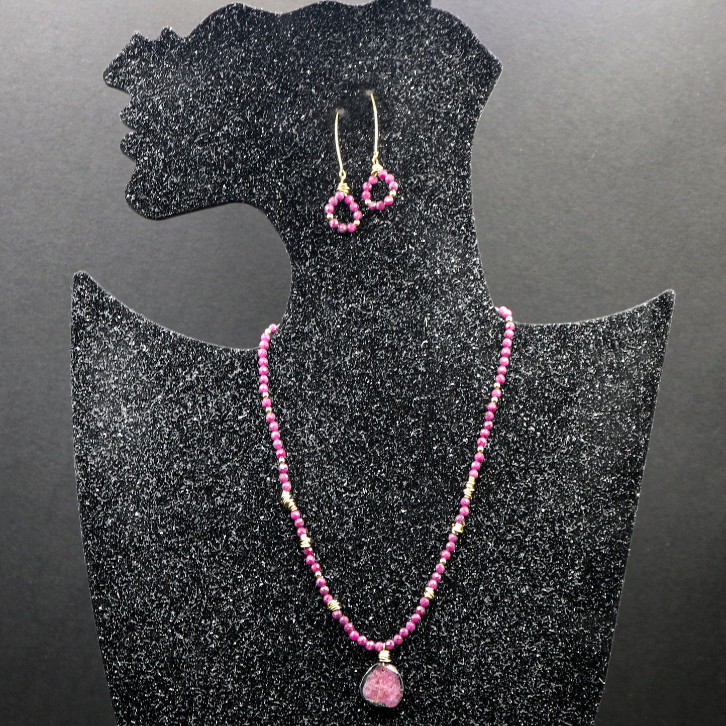 Ruby Coin Focal Necklace