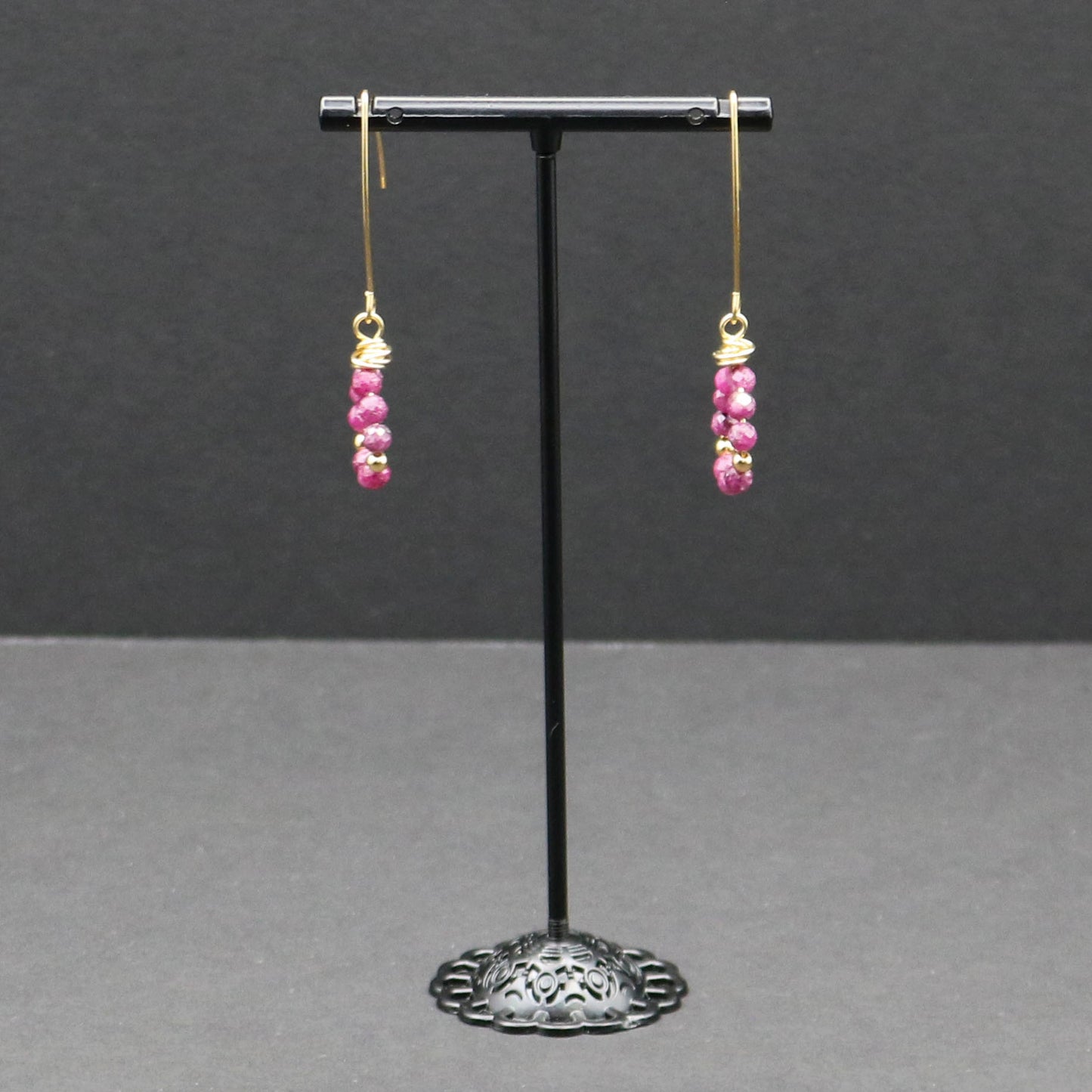 Ruby Teardrop Marquise Earrings