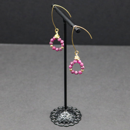 Ruby Teardrop Marquise Earrings