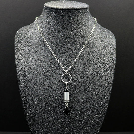 Hi-Caliber Brass & Black Onyx Necklace