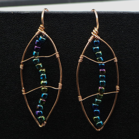 Copper Leaf Earrings