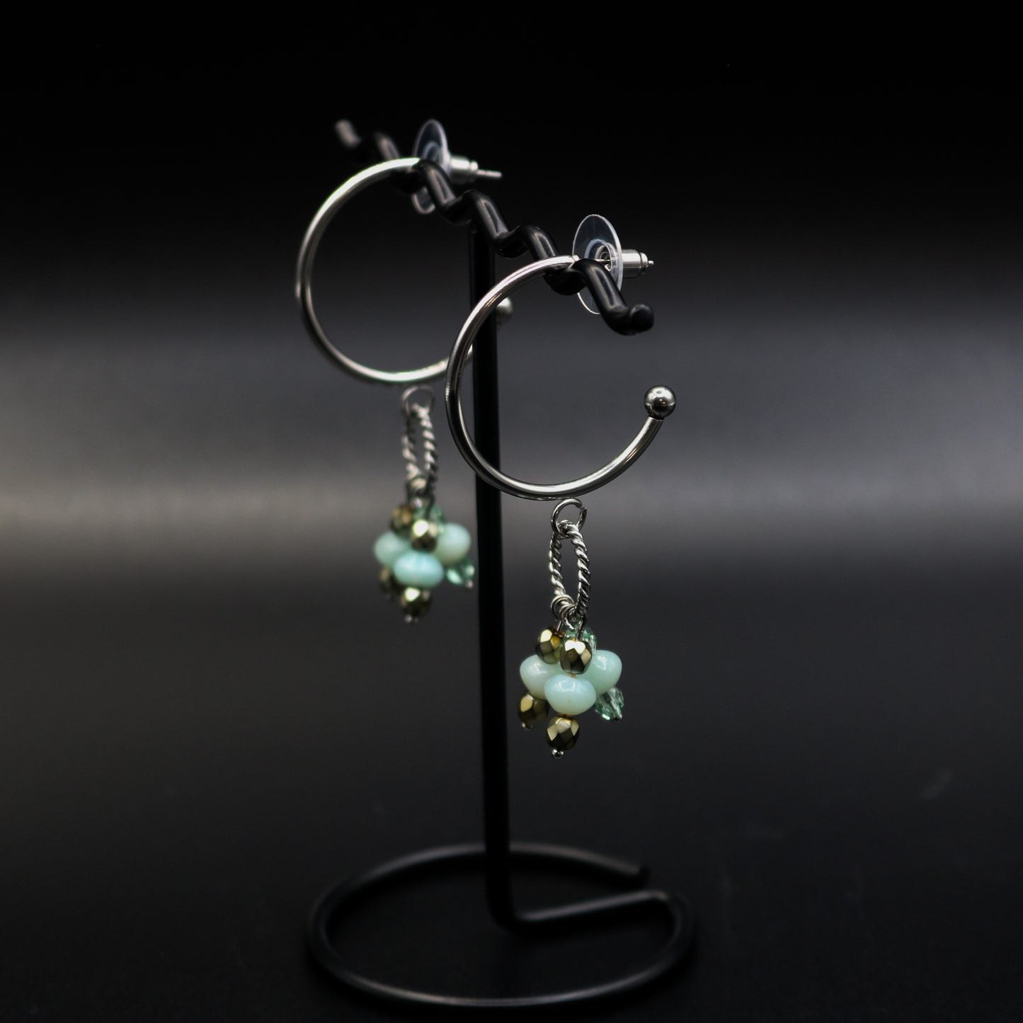 Amazonite Hoop Earrings