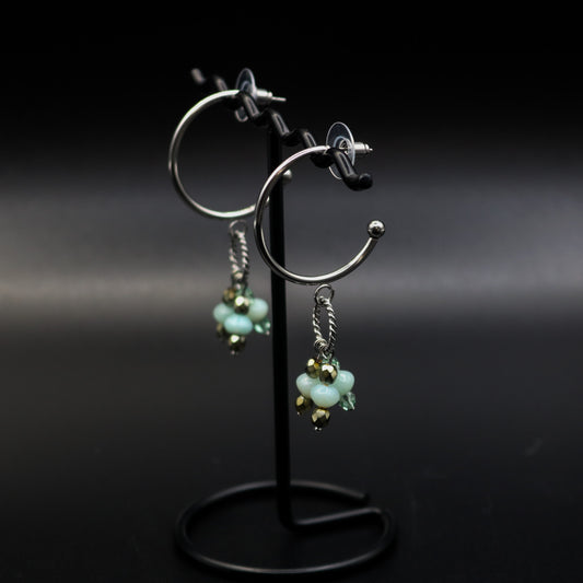 Amazonite Hoop Earrings