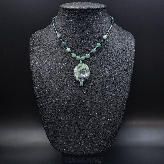Ruby in Zoisite Pendant Necklace