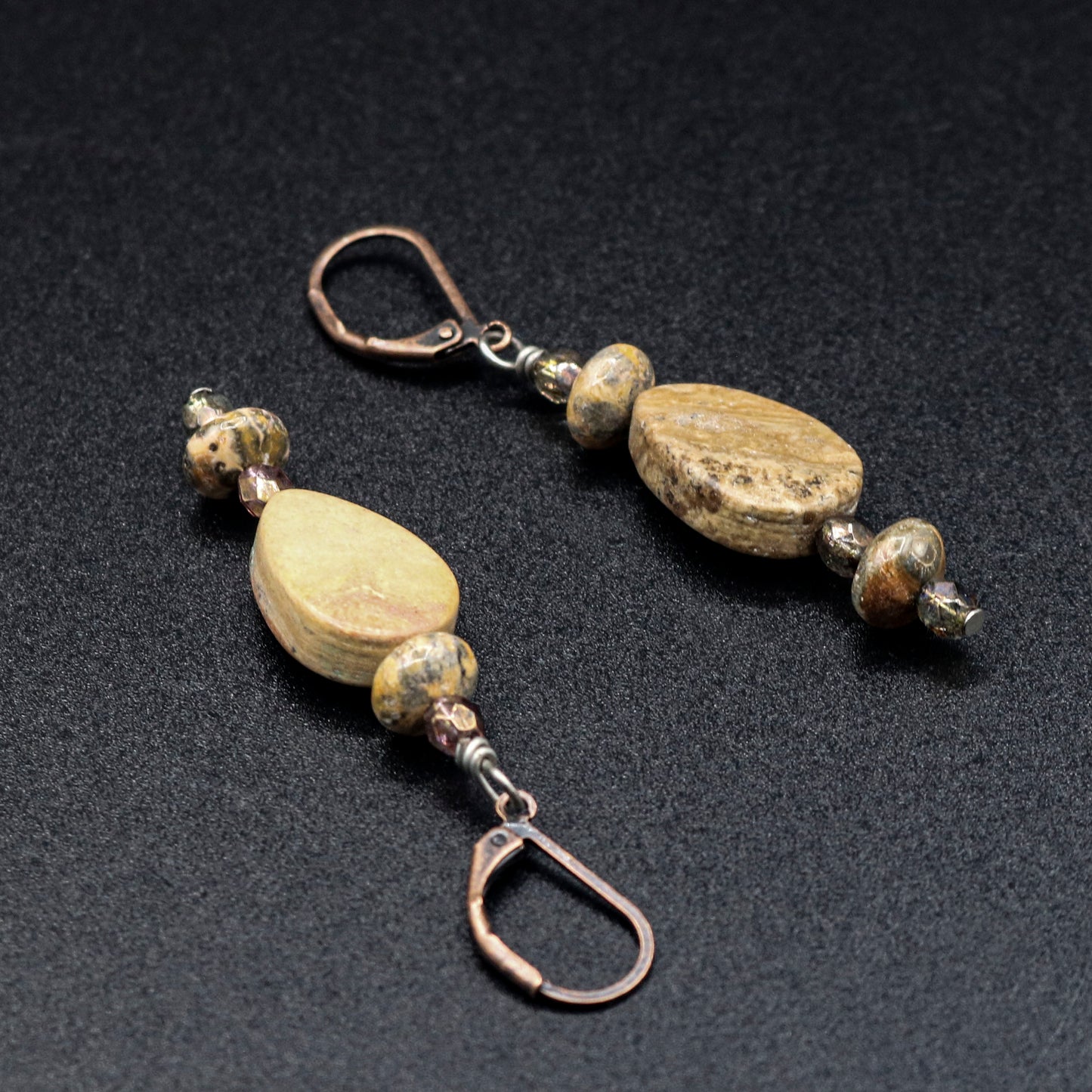 Jasper Stone Dangle Earrings