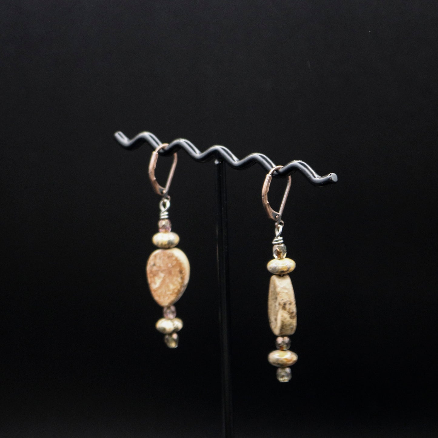 Jasper Stone Dangle Earrings