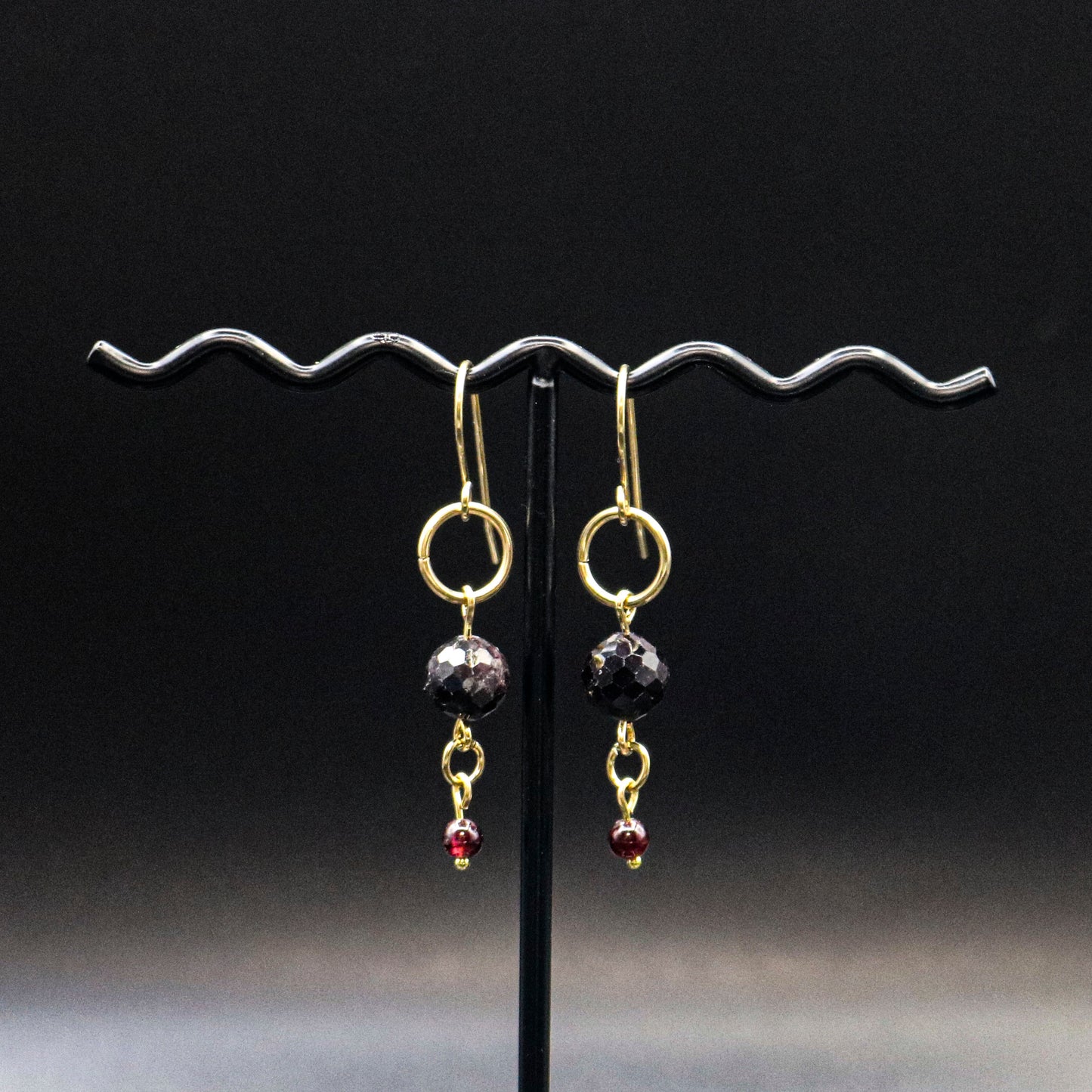 Red Garnet Dangle Earrings