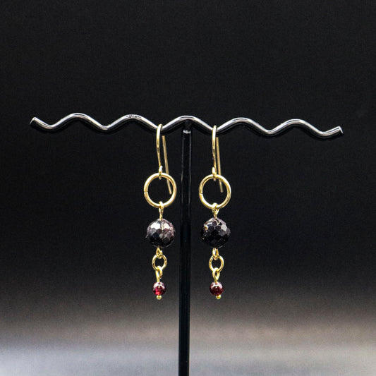 Red Garnet Dangle Earrings