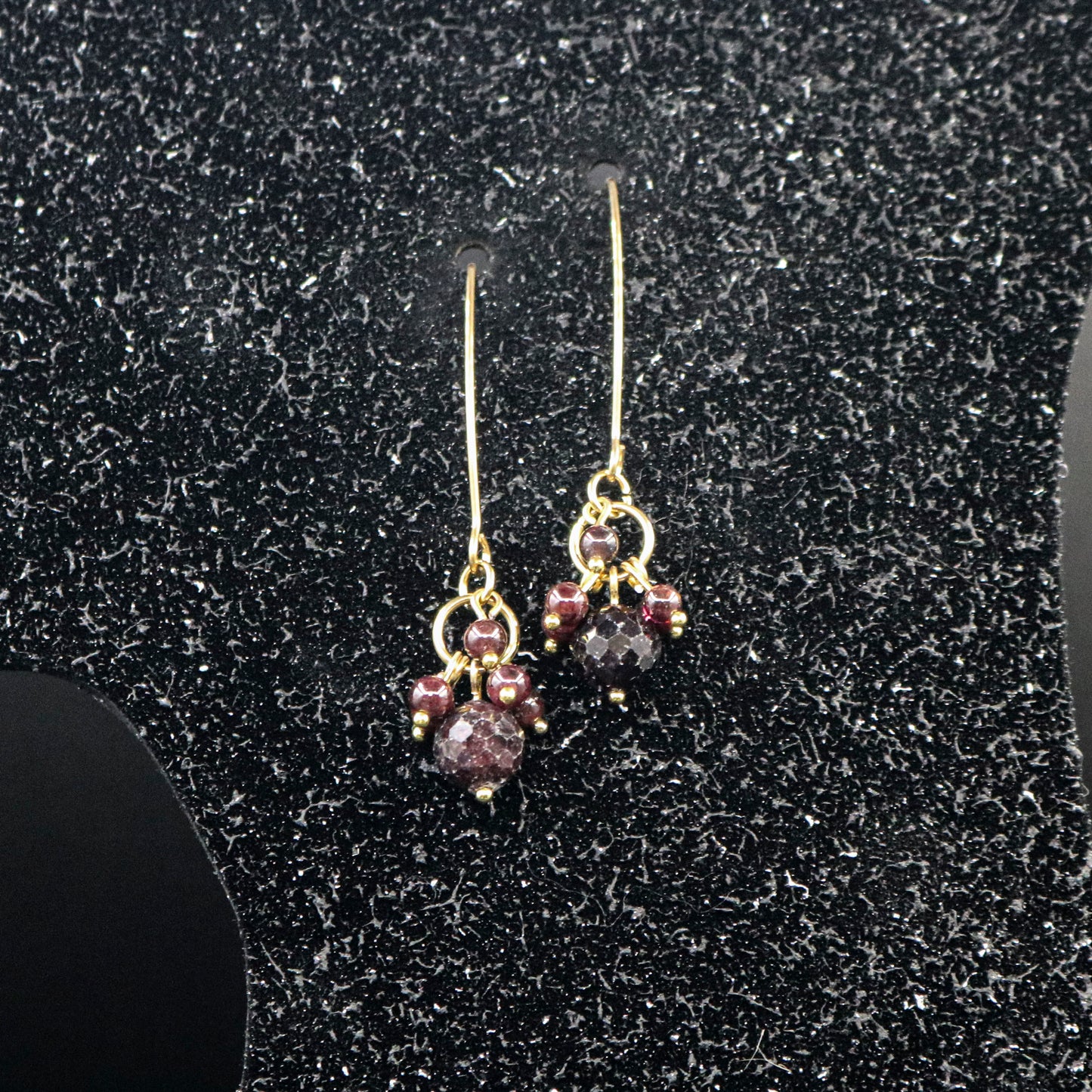 Red Garnet Cha-Cha Style Earrings