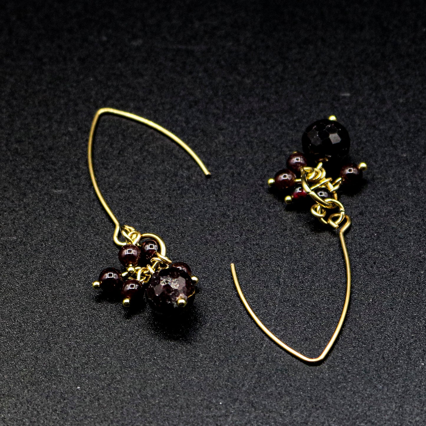 Red Garnet Cha-Cha Style Earrings