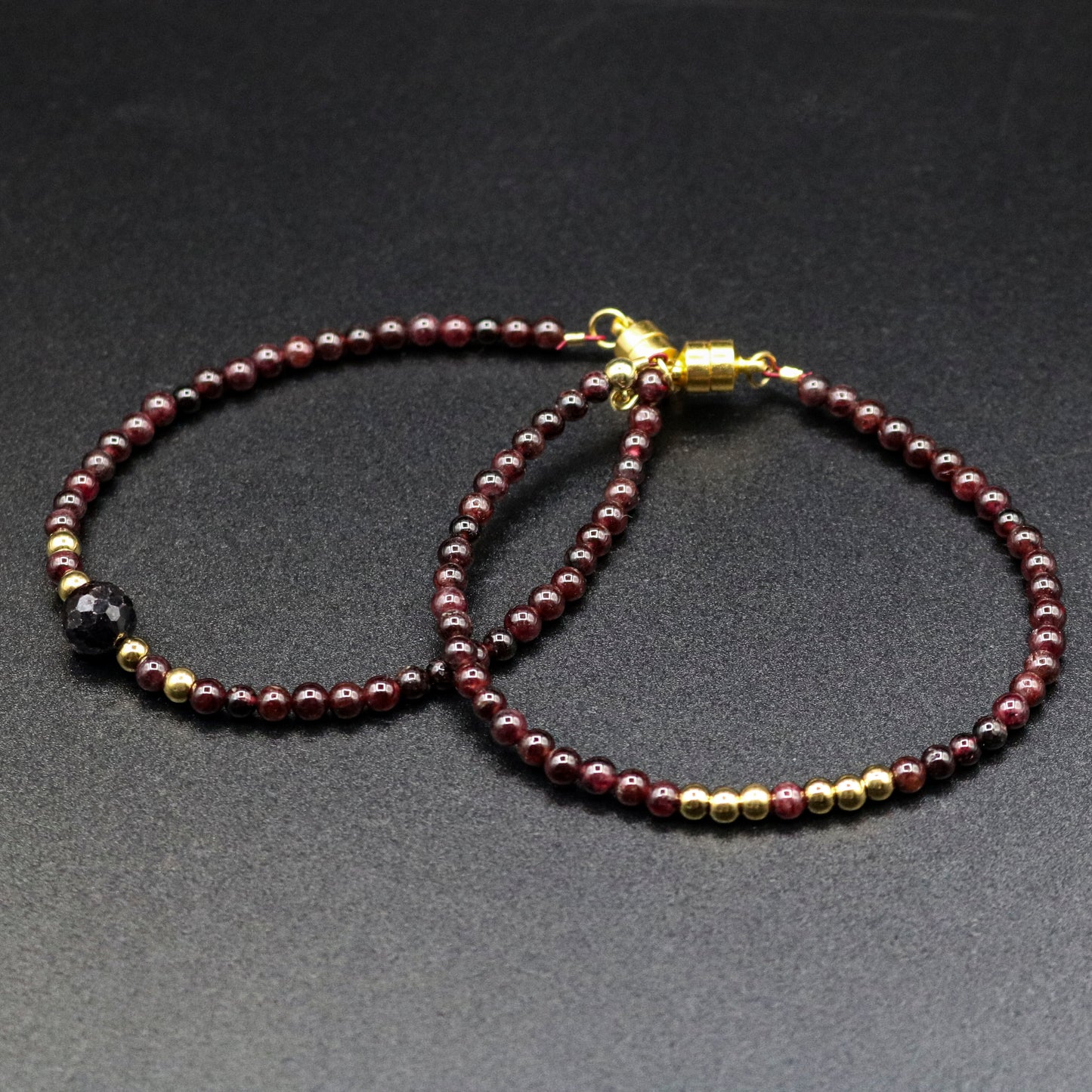 Red Garnet & Gold Bracelet 2