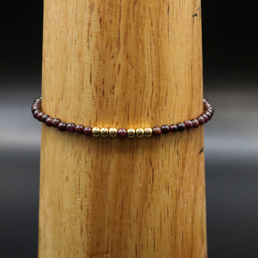 Red Garnet & Gold Bracelet 1