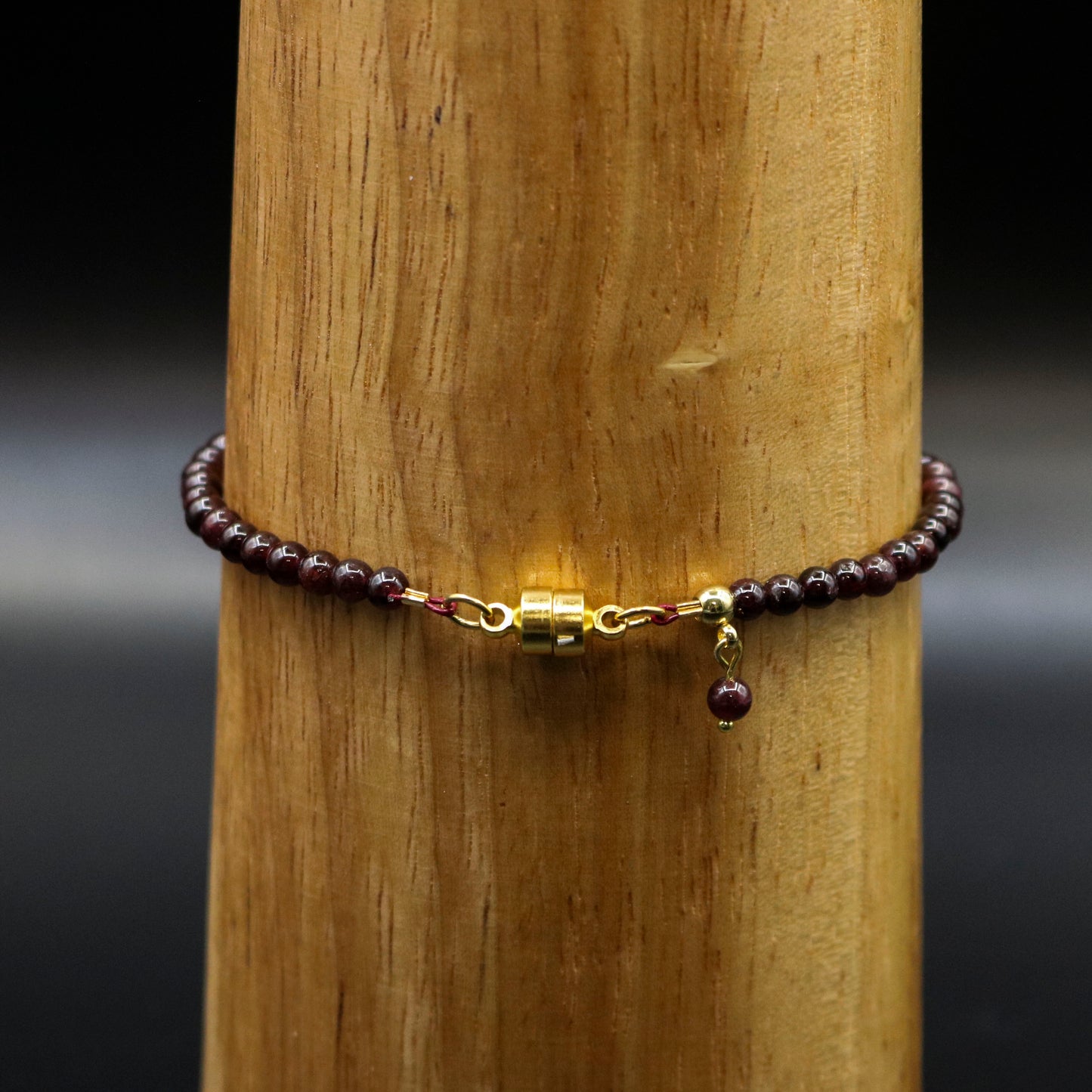 Red Garnet & Gold Bracelet 1