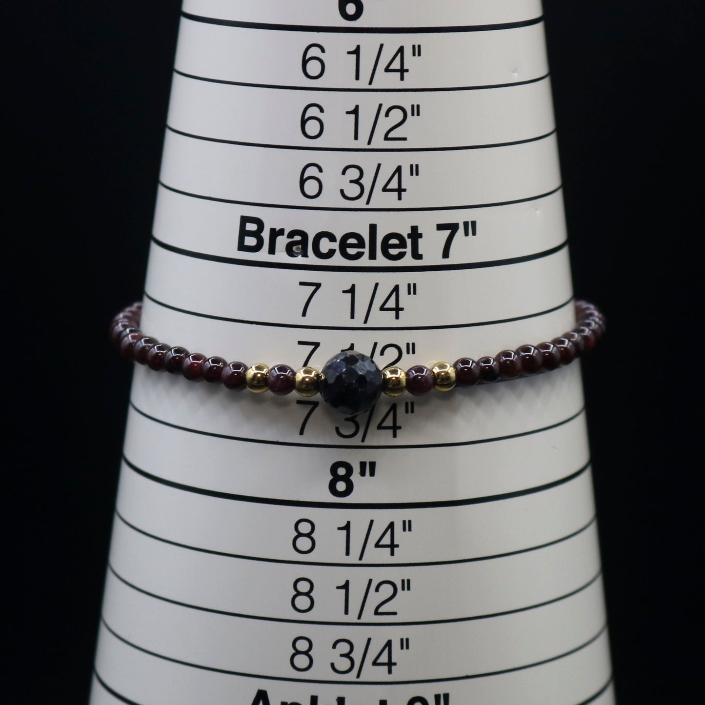 Red Garnet & Gold Bracelet 2