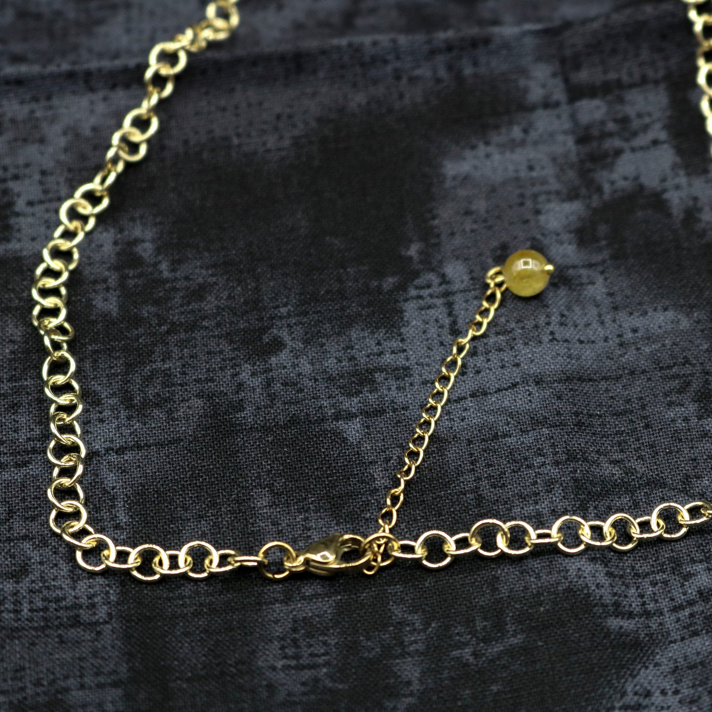 Green Garnet Bar Chain Necklace