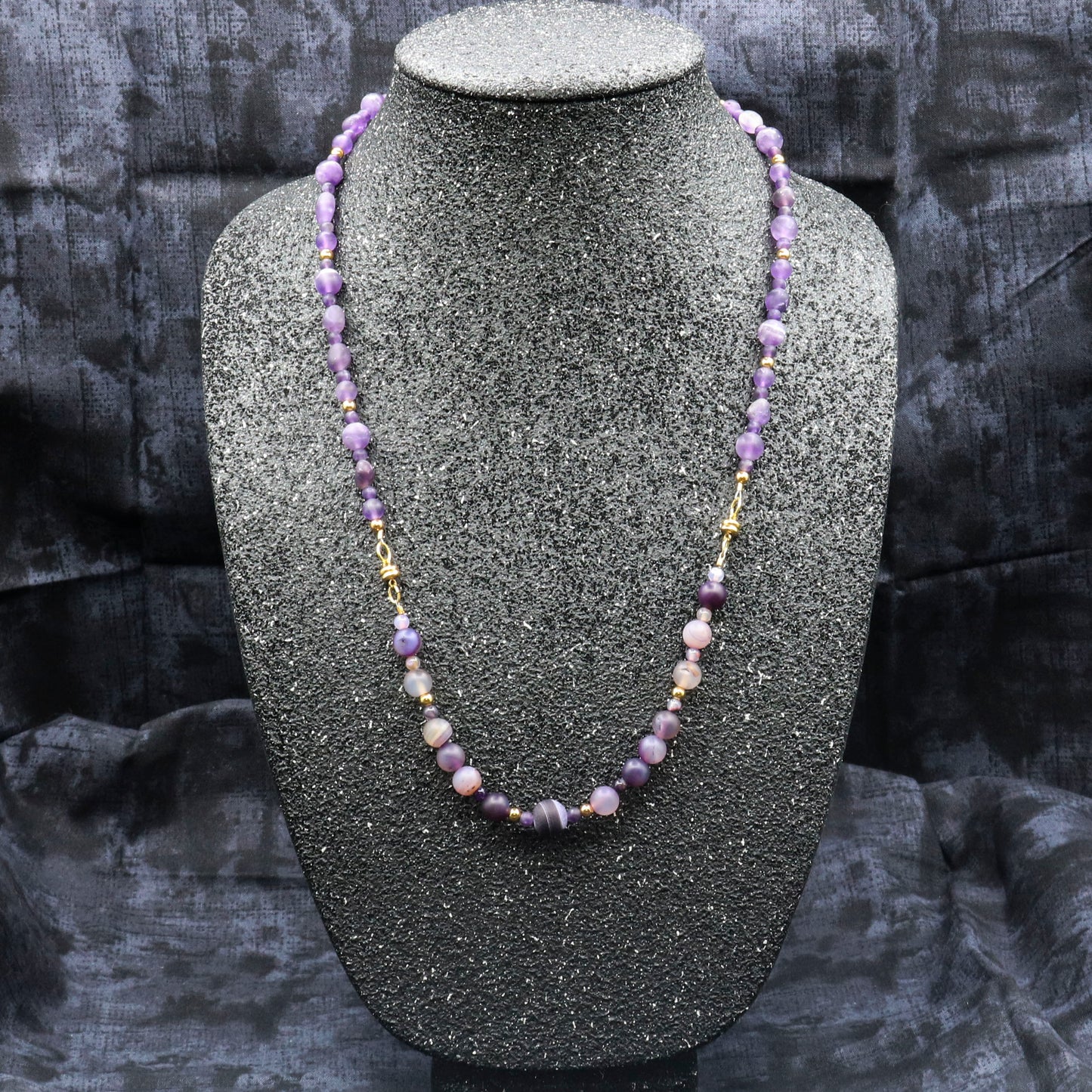 Amethyst & Quartz Necklace/Bracelet Combo