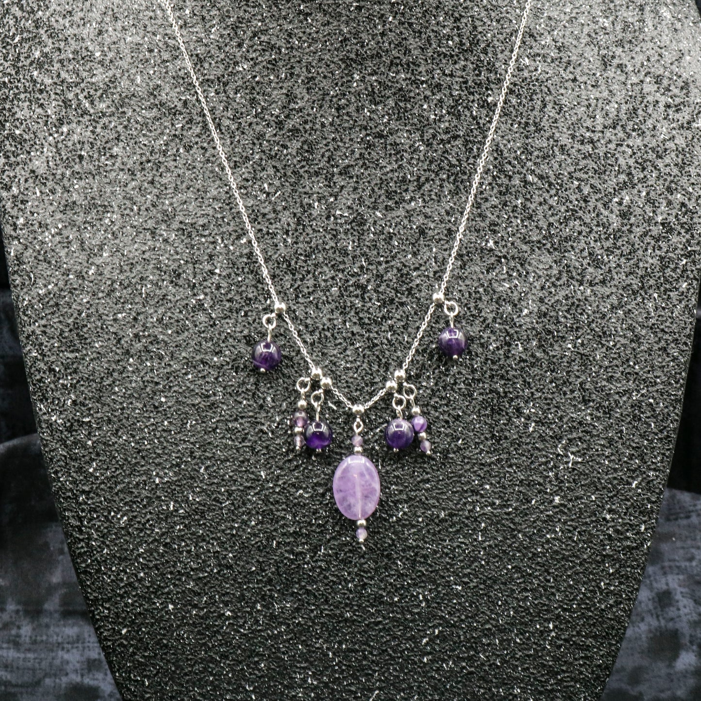 Amethyst Slider Bead Necklace