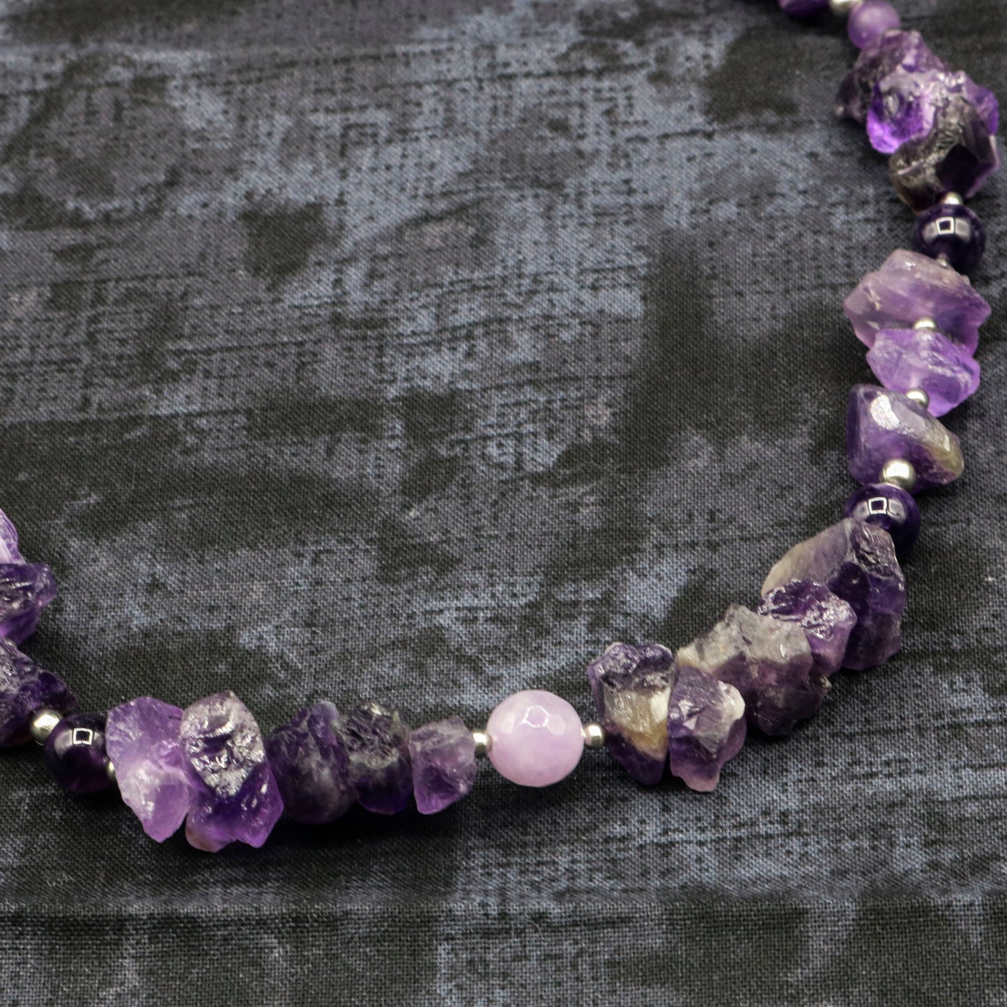 Amethyst Rough Raw Nugget Necklace