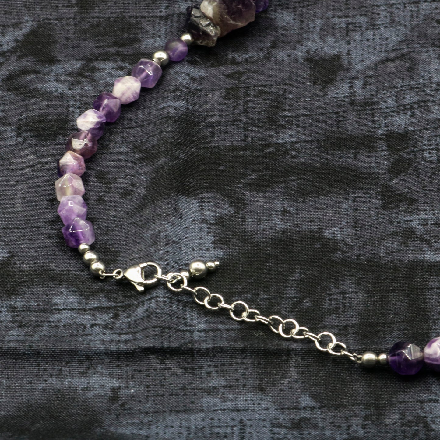 Amethyst Rough Raw Nugget Necklace