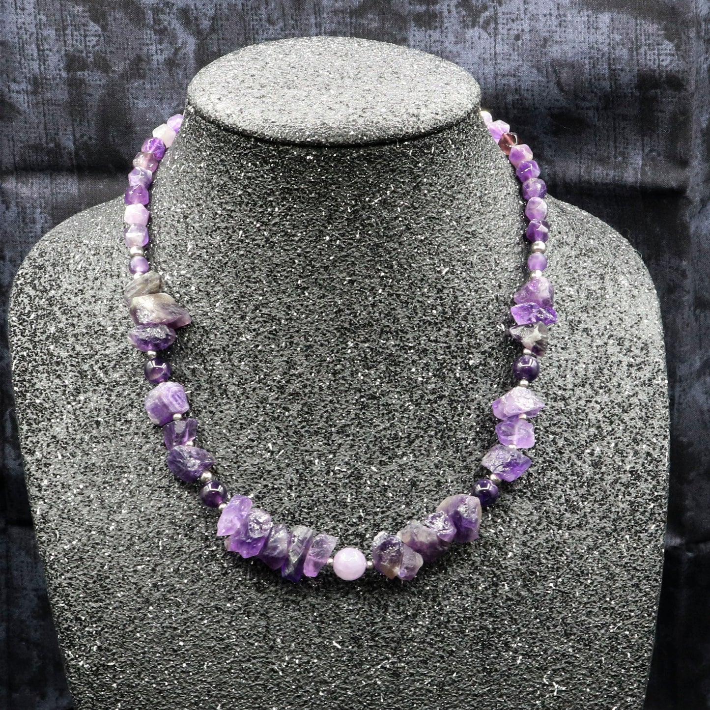 Amethyst Rough Raw Nugget Necklace