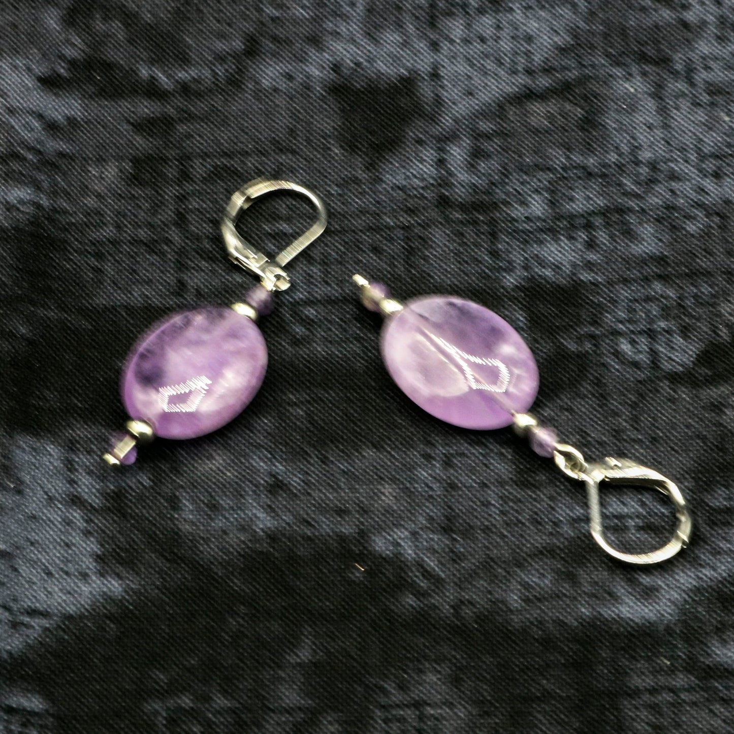 Lavender Cape Amethyst Oval Earrings