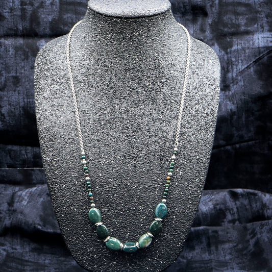 Bloodstone & Chain Necklace