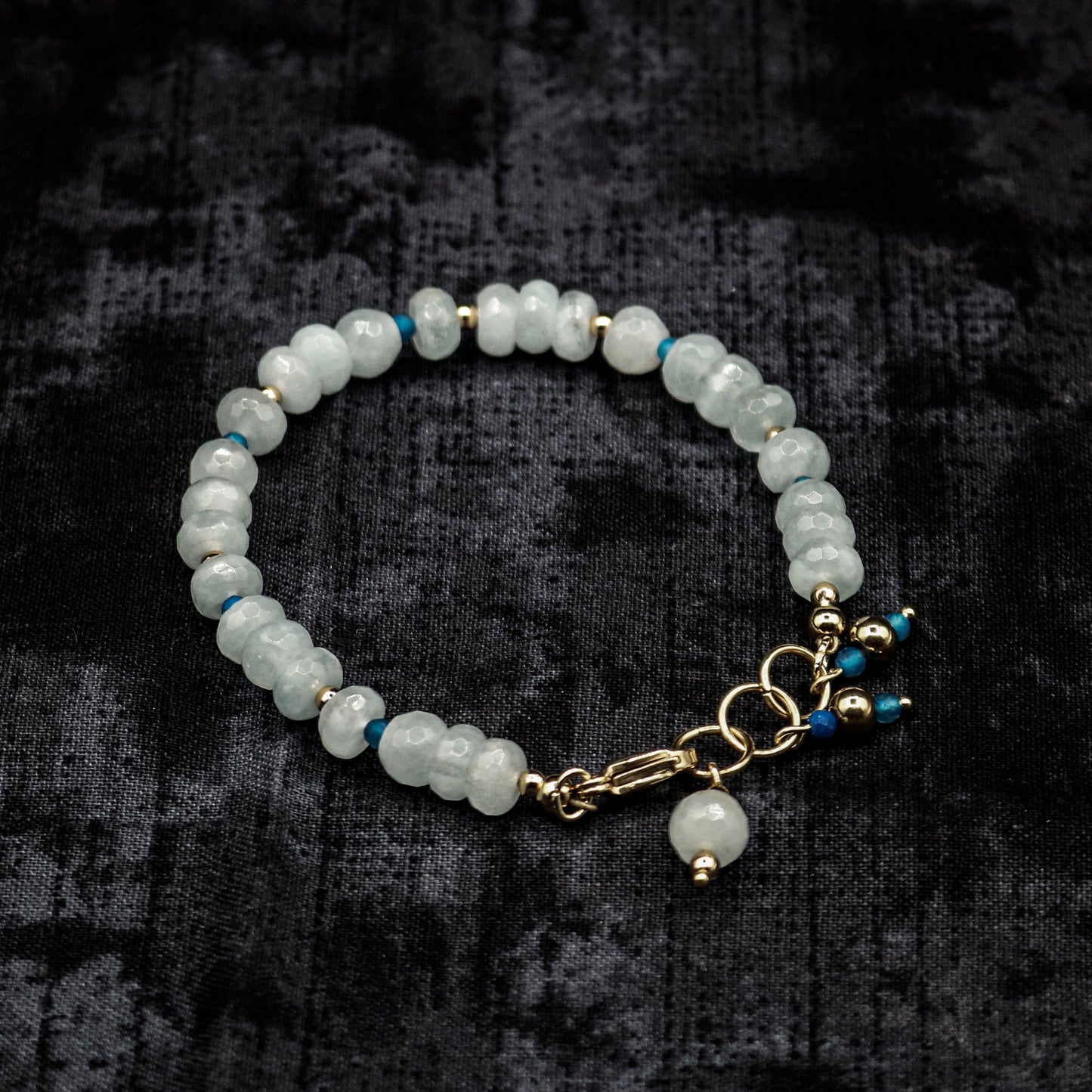 Aquamarine & Blue Chalcedony Bracelet