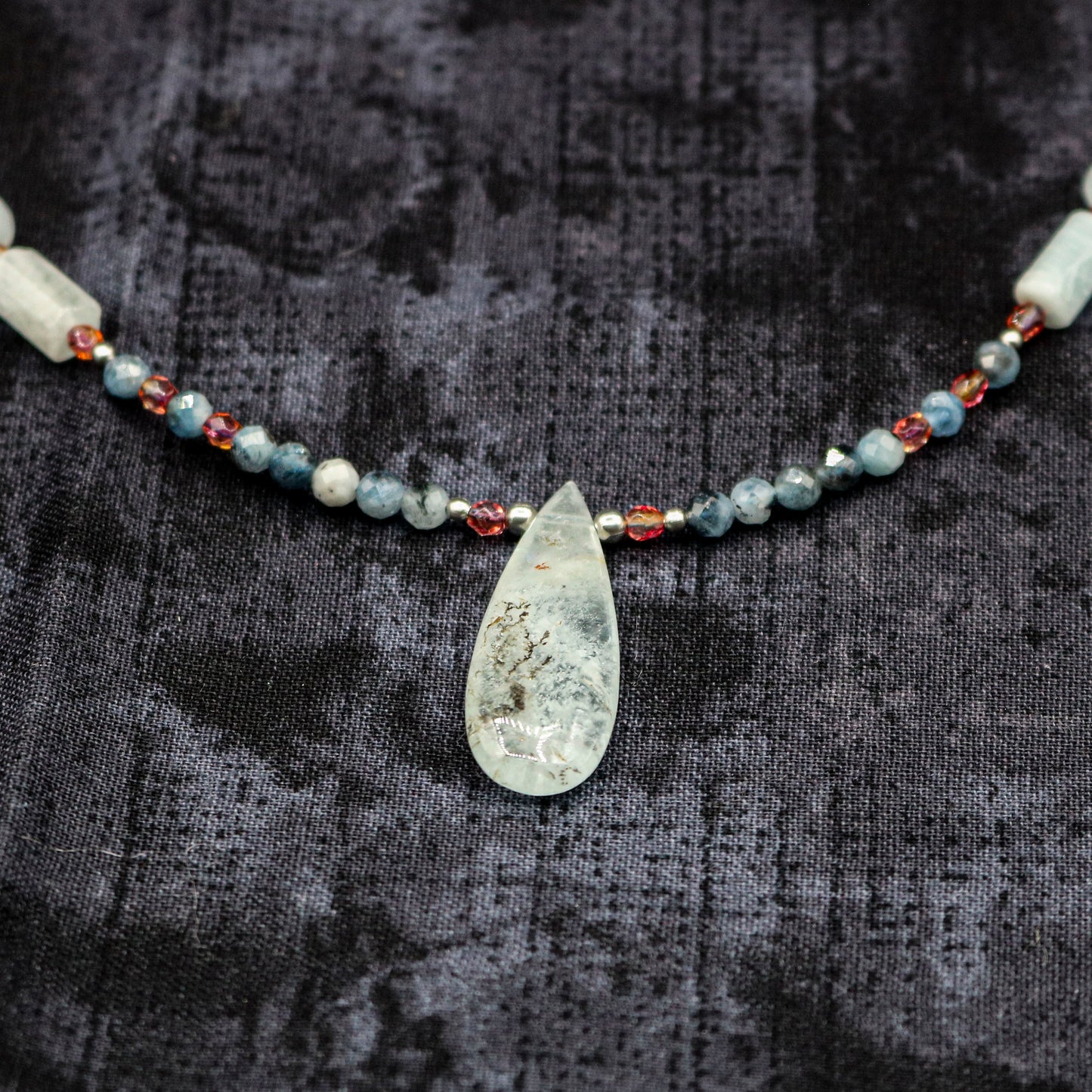 Aquamarine Teardrop Pendant Necklace