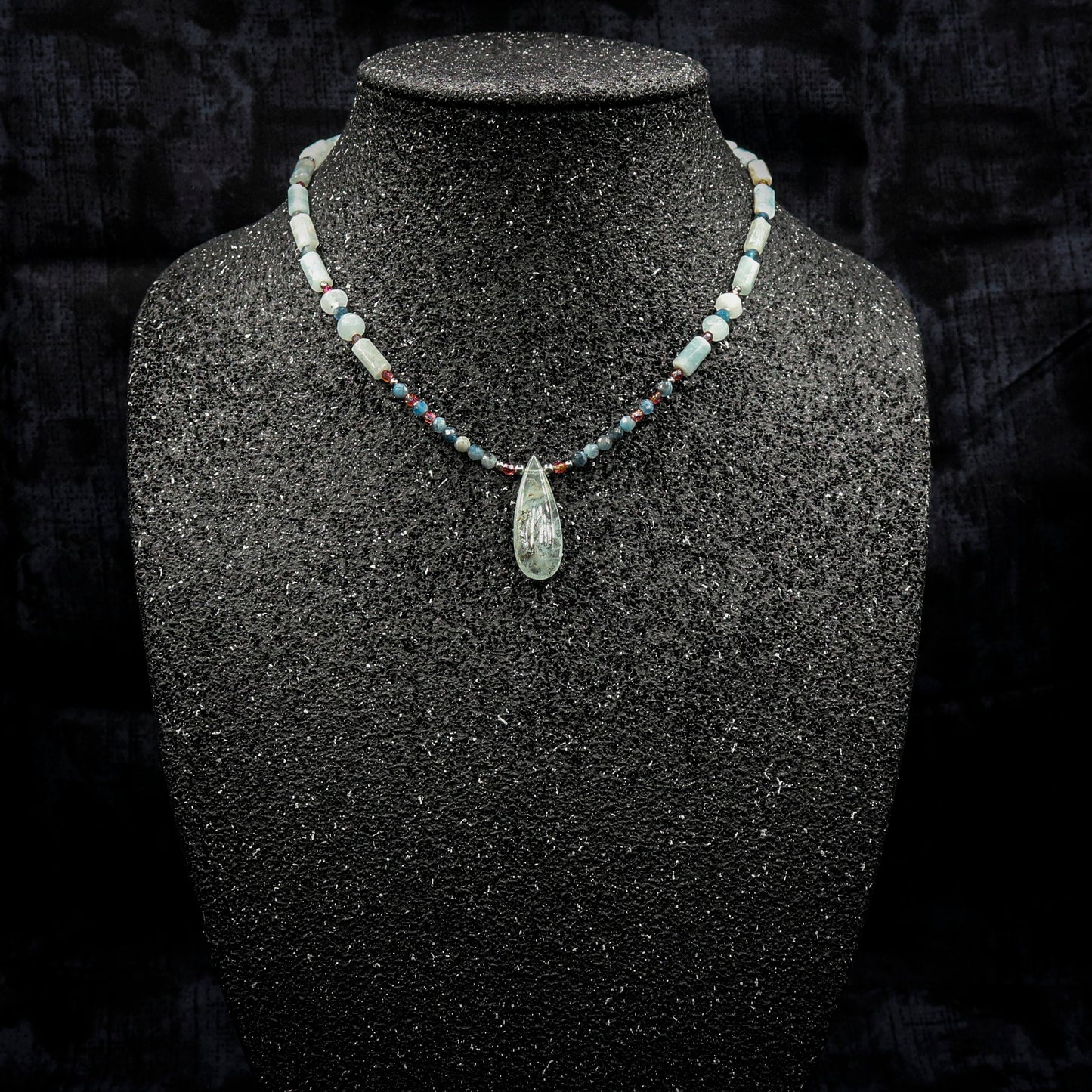 Aquamarine Teardrop Pendant Necklace