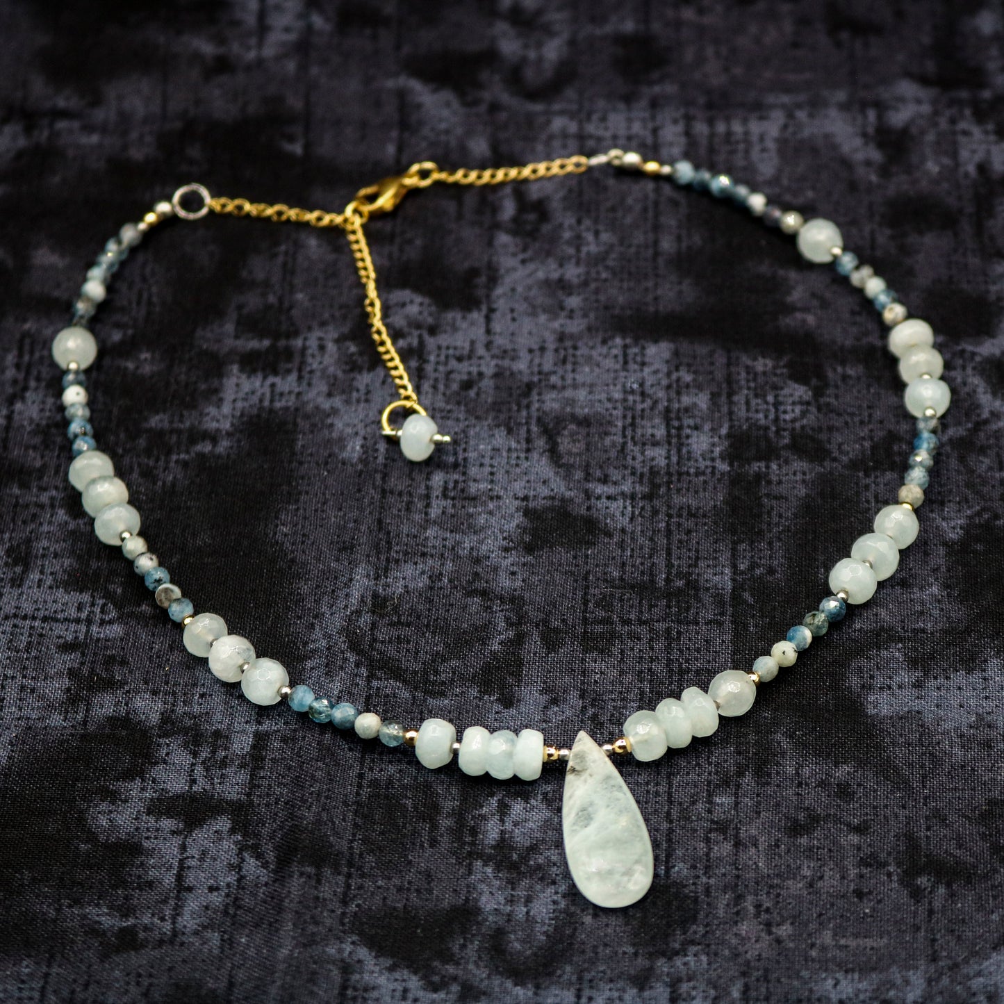 Aquamarine Mixed Metal necklace