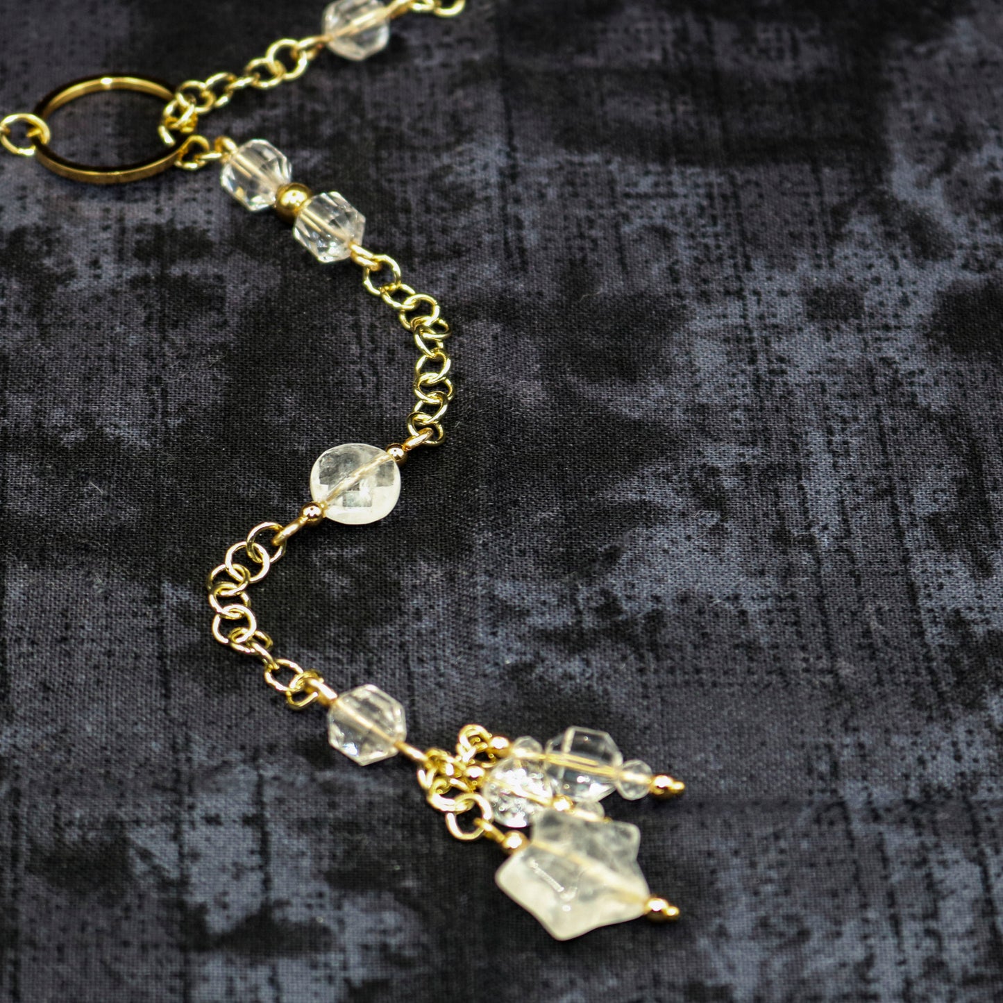 Clear Quartz & Chain Lariat