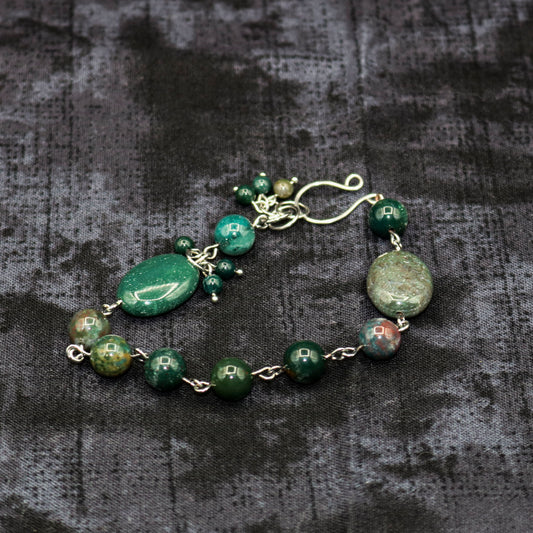 Bloodstone Linked Bracelet