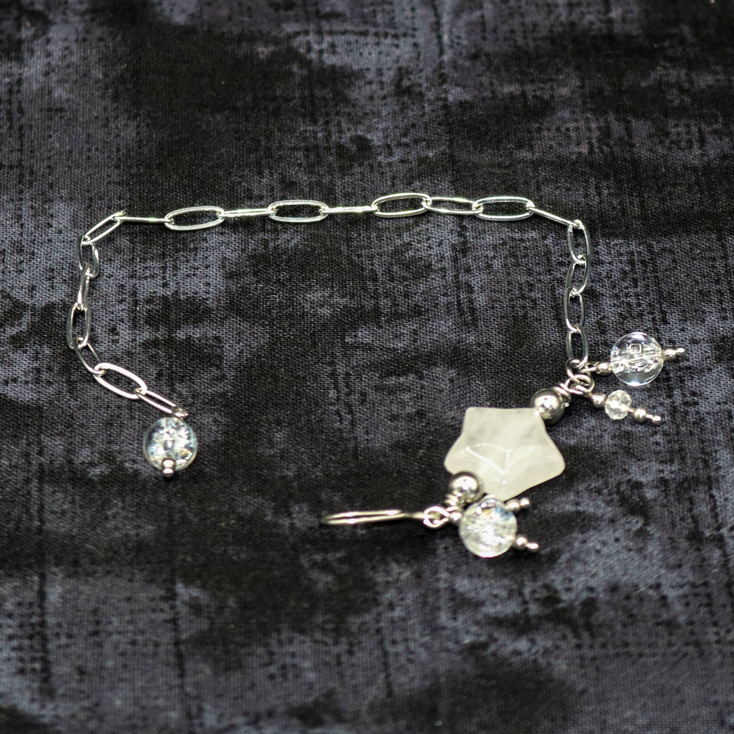 Clear Quartz Star & Chain Bracelet