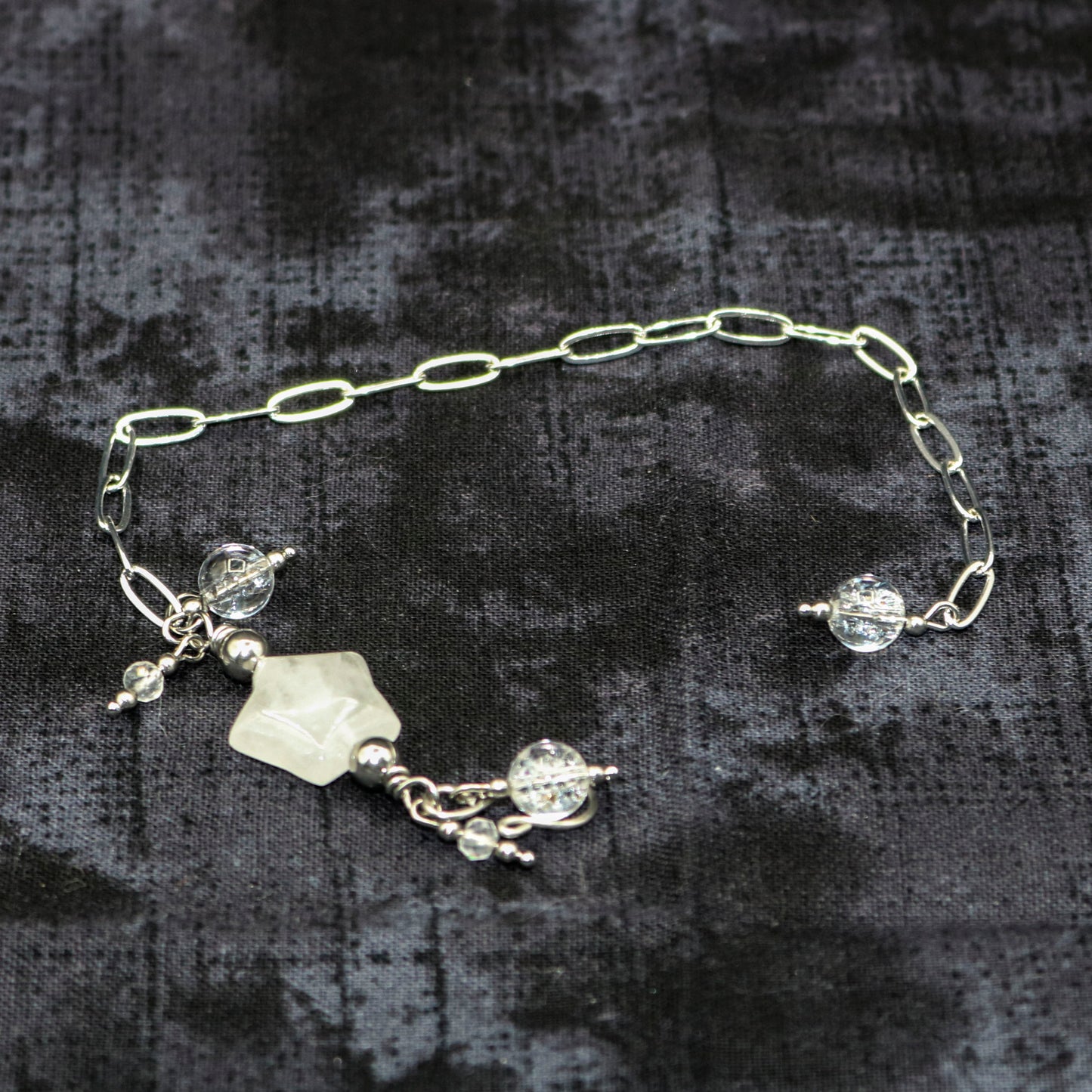 Clear Quartz Star & Chain Bracelet