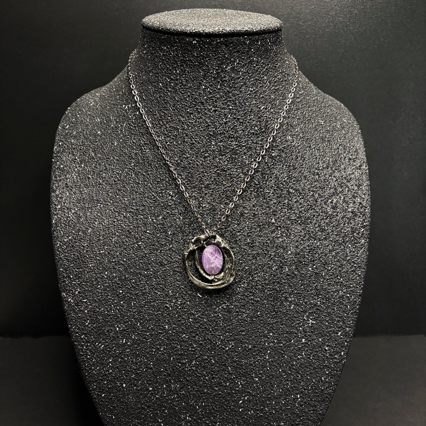 Soft Solder Amethyst Pendant