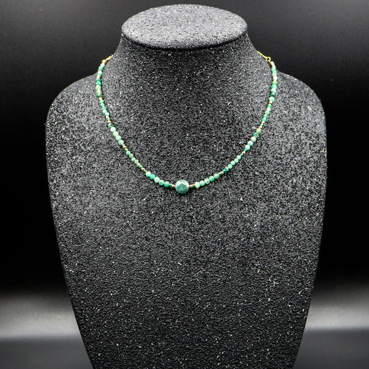 Emerald & Moss Agate Choker