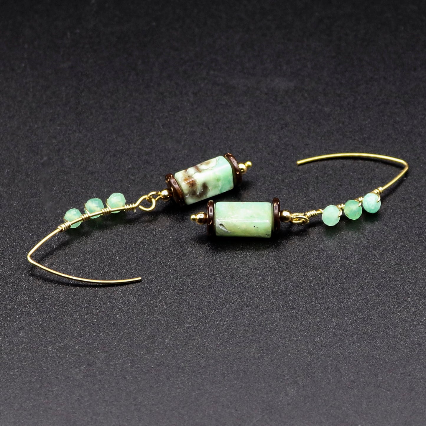 Australian Chrysoprase Marquise Earrings