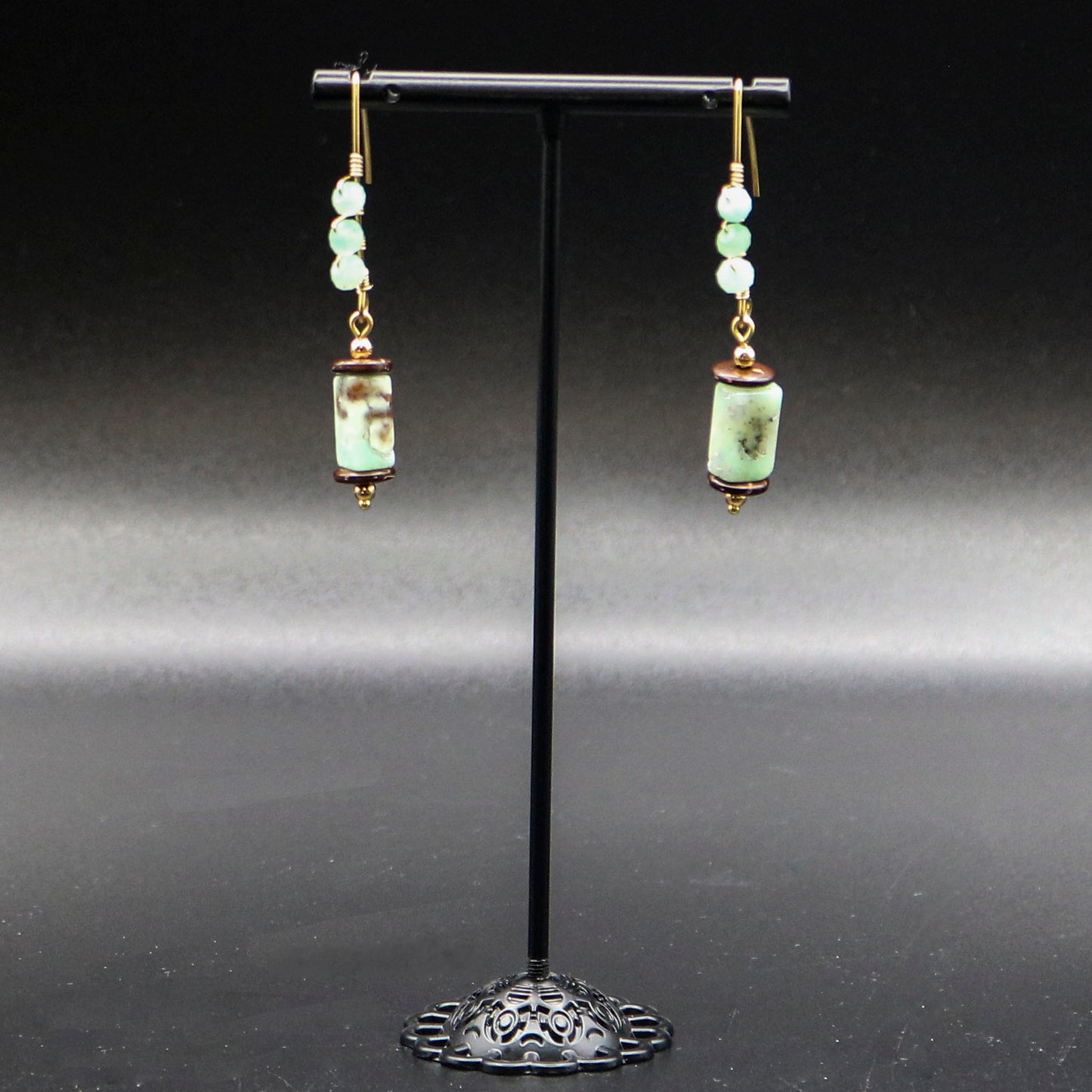 Australian Chrysoprase Marquise Earrings