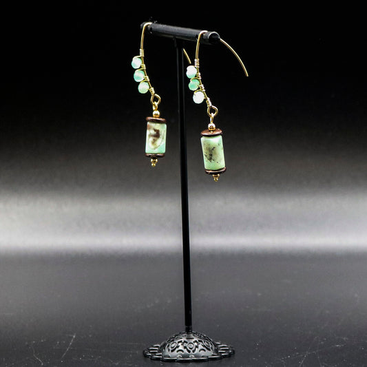 Australian Chrysoprase Marquise Earrings