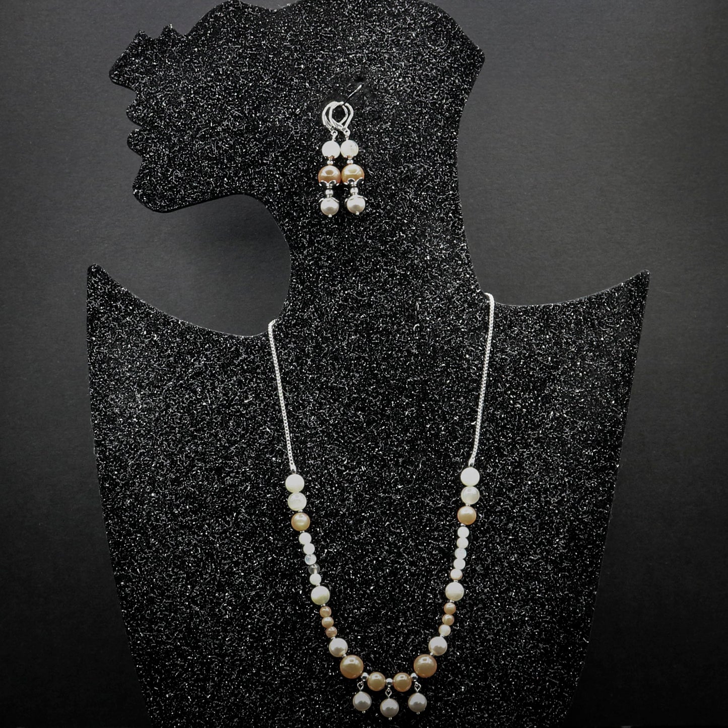 Moonstone & Pearl Slider Clasp Necklace