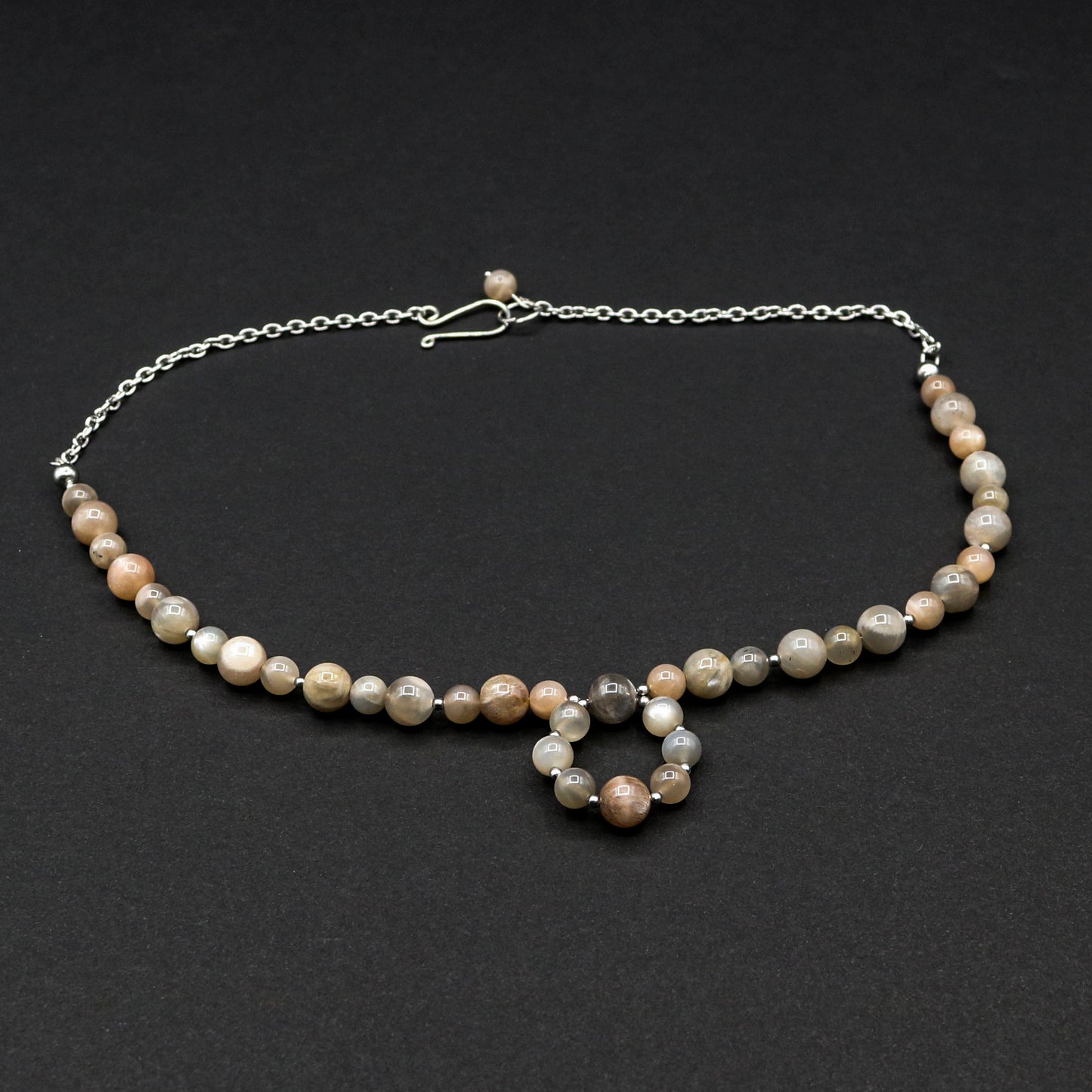 Moonstone Circle Necklace