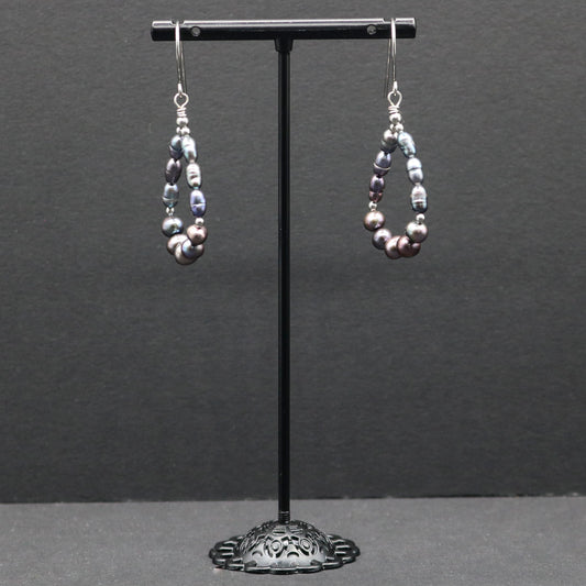 Peacock Pearl Teardrop Earrings